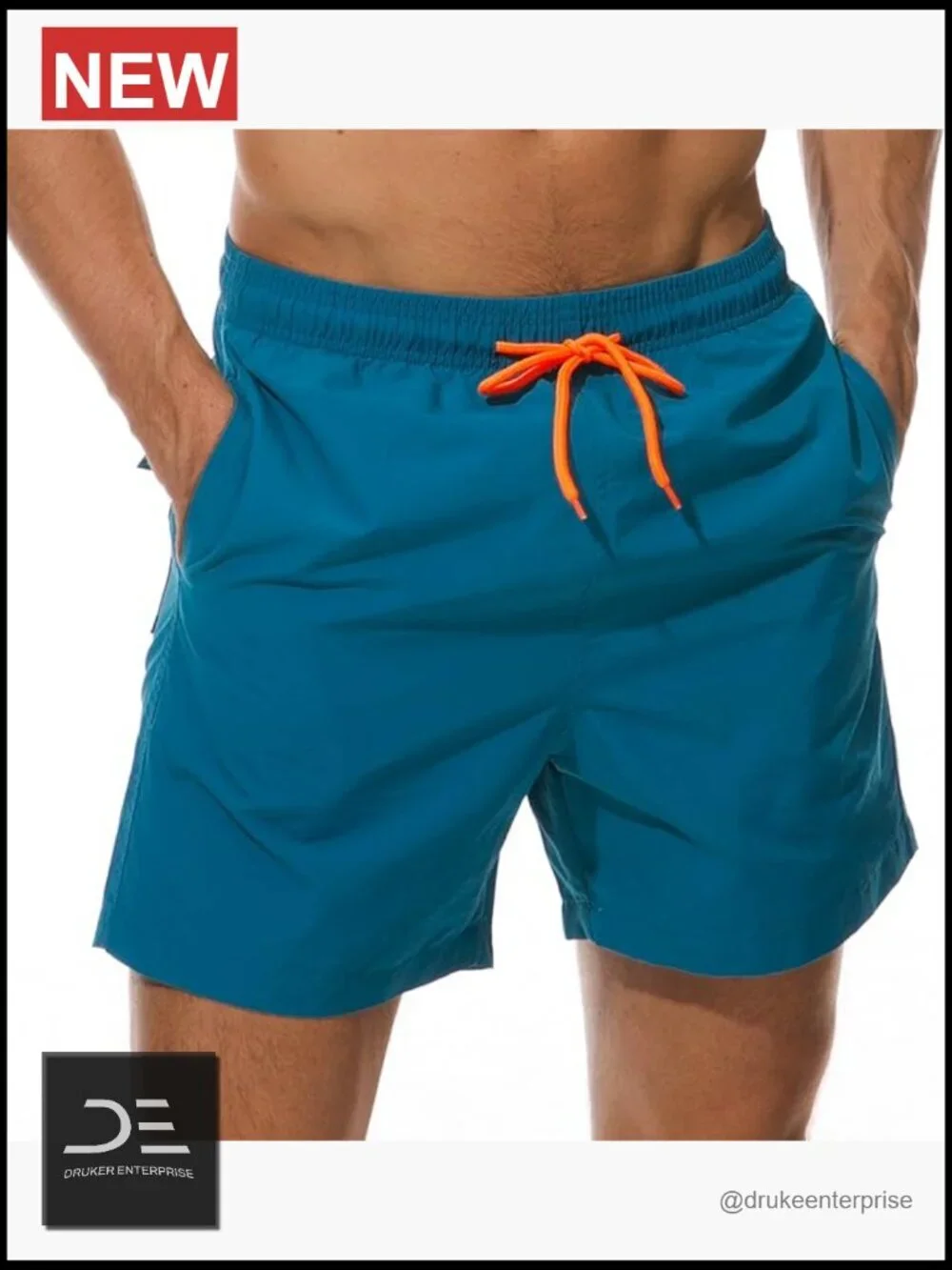 Men's Quick Dry Swim Trunks with Pockets & Mesh Lining, UPF 30